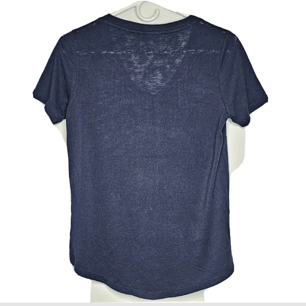 ATHLETA Women's XS Navy Blue V-Neck Lightweight Breathable Shortsleeve T-shirt - Picture 2 of 8